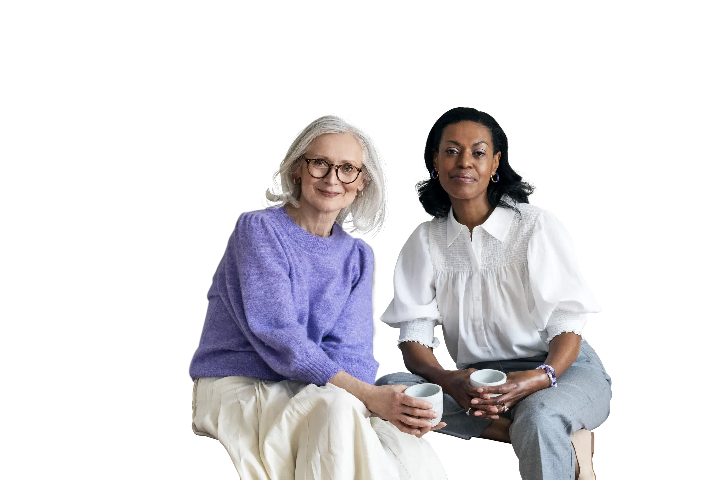 Wearing hearing aids drinking coffee with your best friend