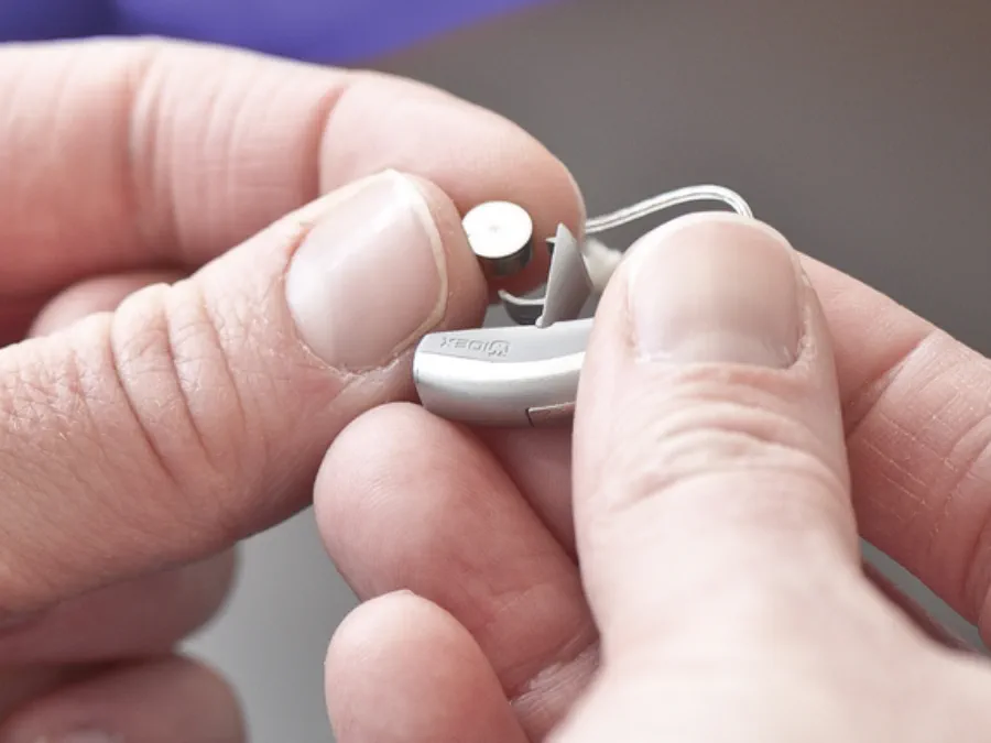 Hearing aids batteries stage image. 